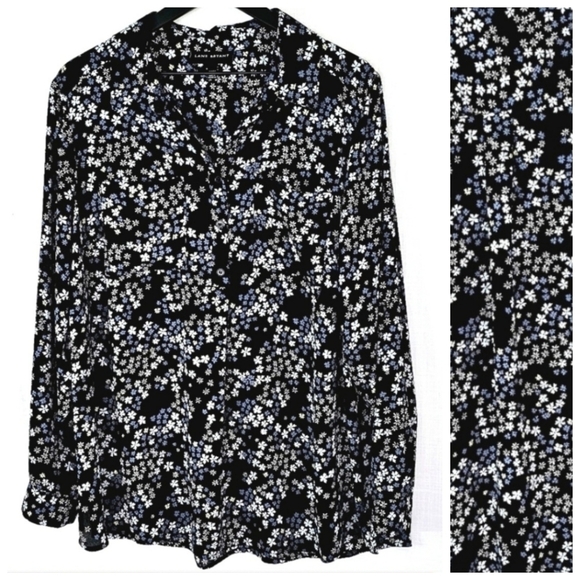 Lane Bryant Plus Floral Daisy Print  Chiffon Pullover Blouse - Picture 1 of 6
